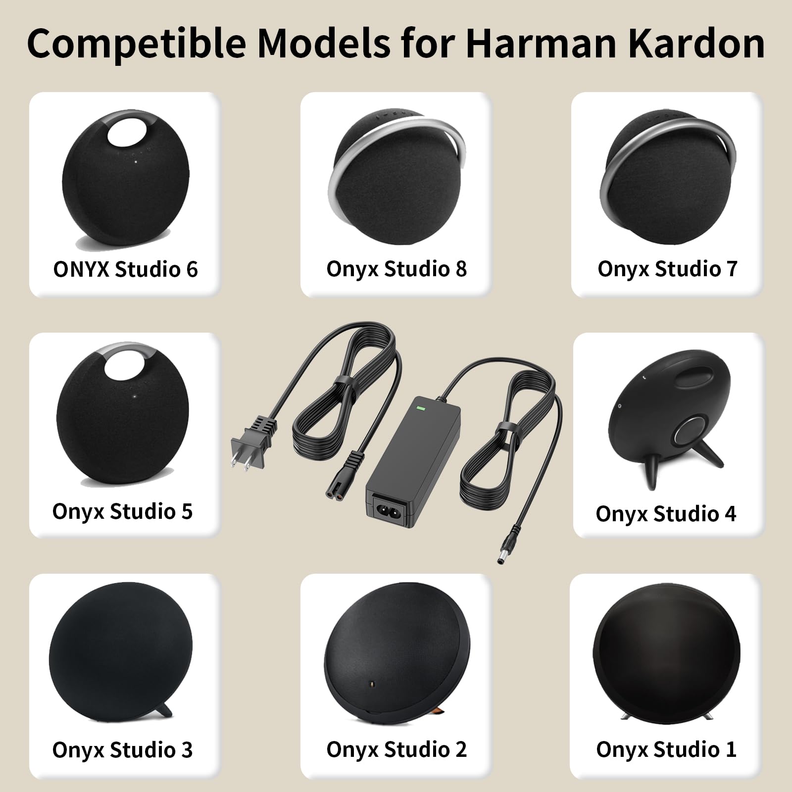 Foto 3 pulgar | Cargador Para Altavoz Harman Kardon Onyx Studio 8 7 6 5 4 3 2 1 - Venta Internacional.