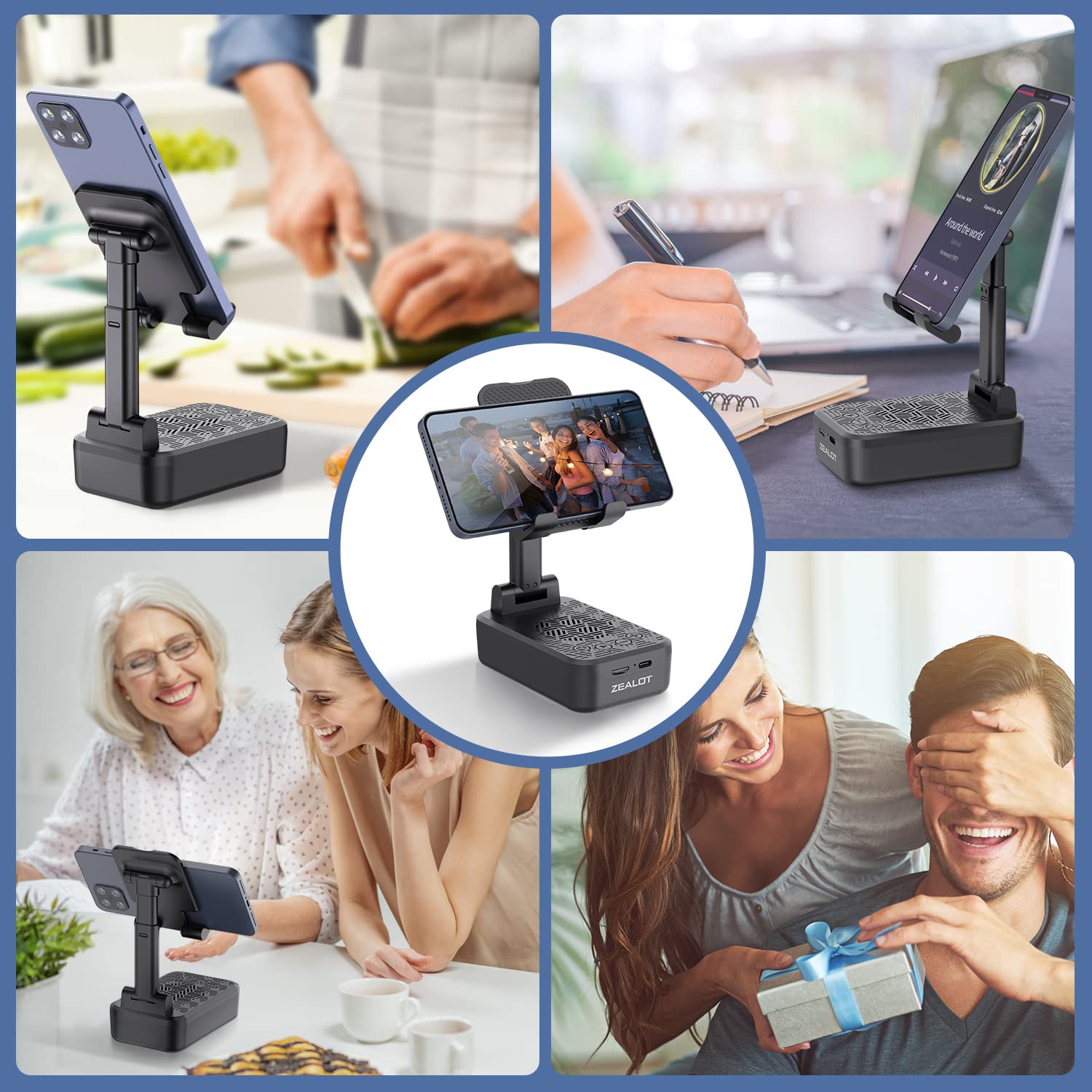 Foto 6 pulgar | Altavoz Bluetooth Zealot Z7 Con Soporte Para Teléfono Negro - Venta Internacional.