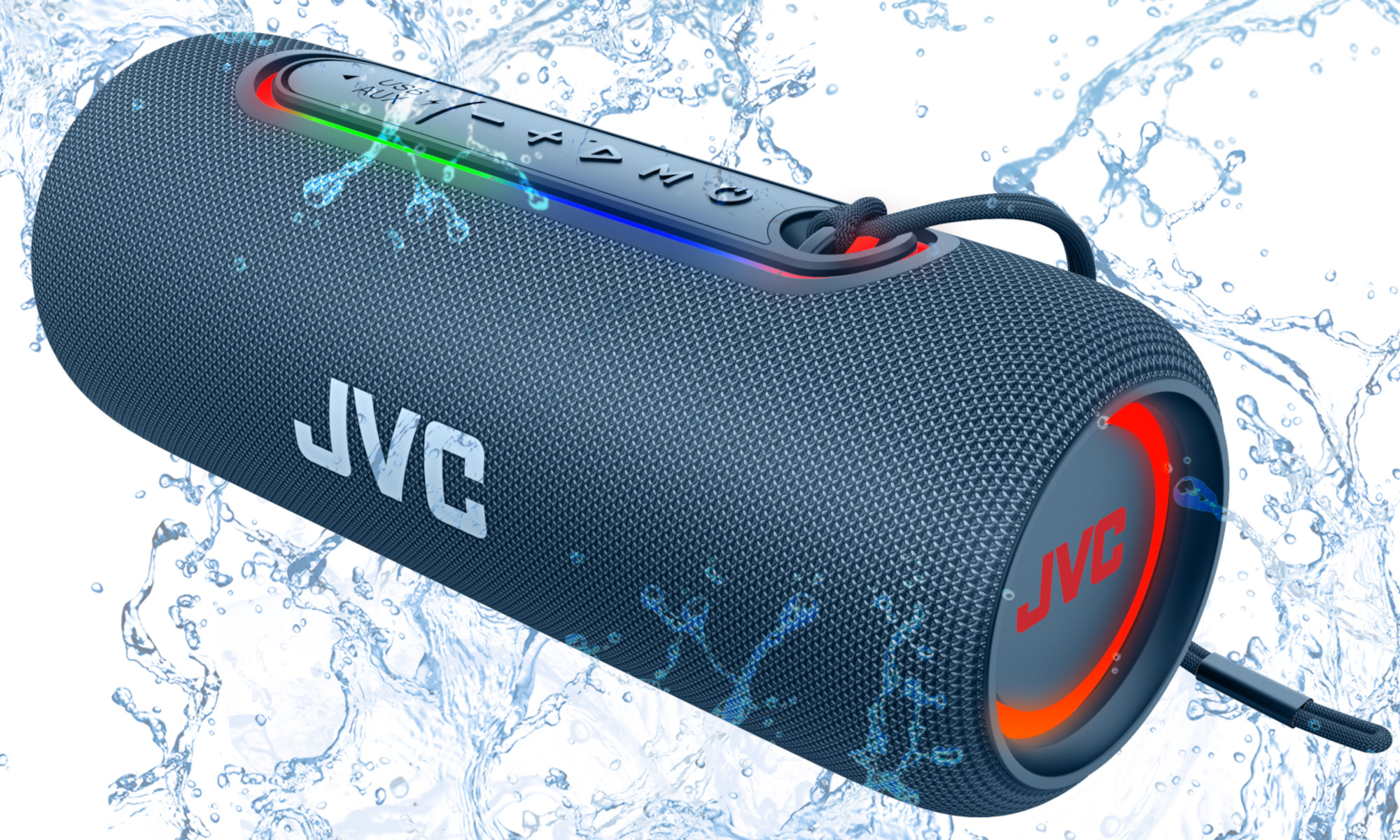 Foto 5 pulgar | Bocina Jvc Bluetooth Luz Rgb 20w Usb Auxiliar 5 Horas Sp-pa5bta Color Azul