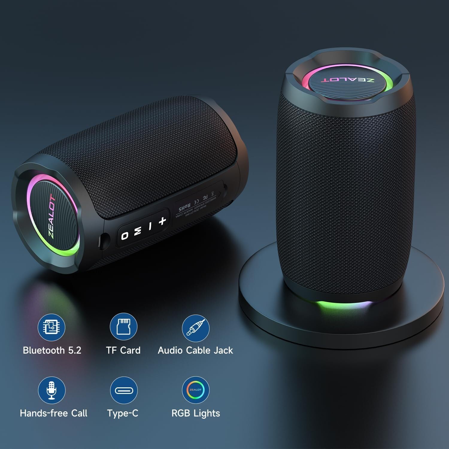 Foto 3 pulgar | Altavoz Portátil Zealot S49 20w Bluetooth 5.2 Ipx6 Impermeable - Venta Internacional.