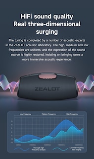 Foto 5 | Altavoz Bluetooth Zealot S78 Impermeable Camuflaje 100 w - Venta Internacional