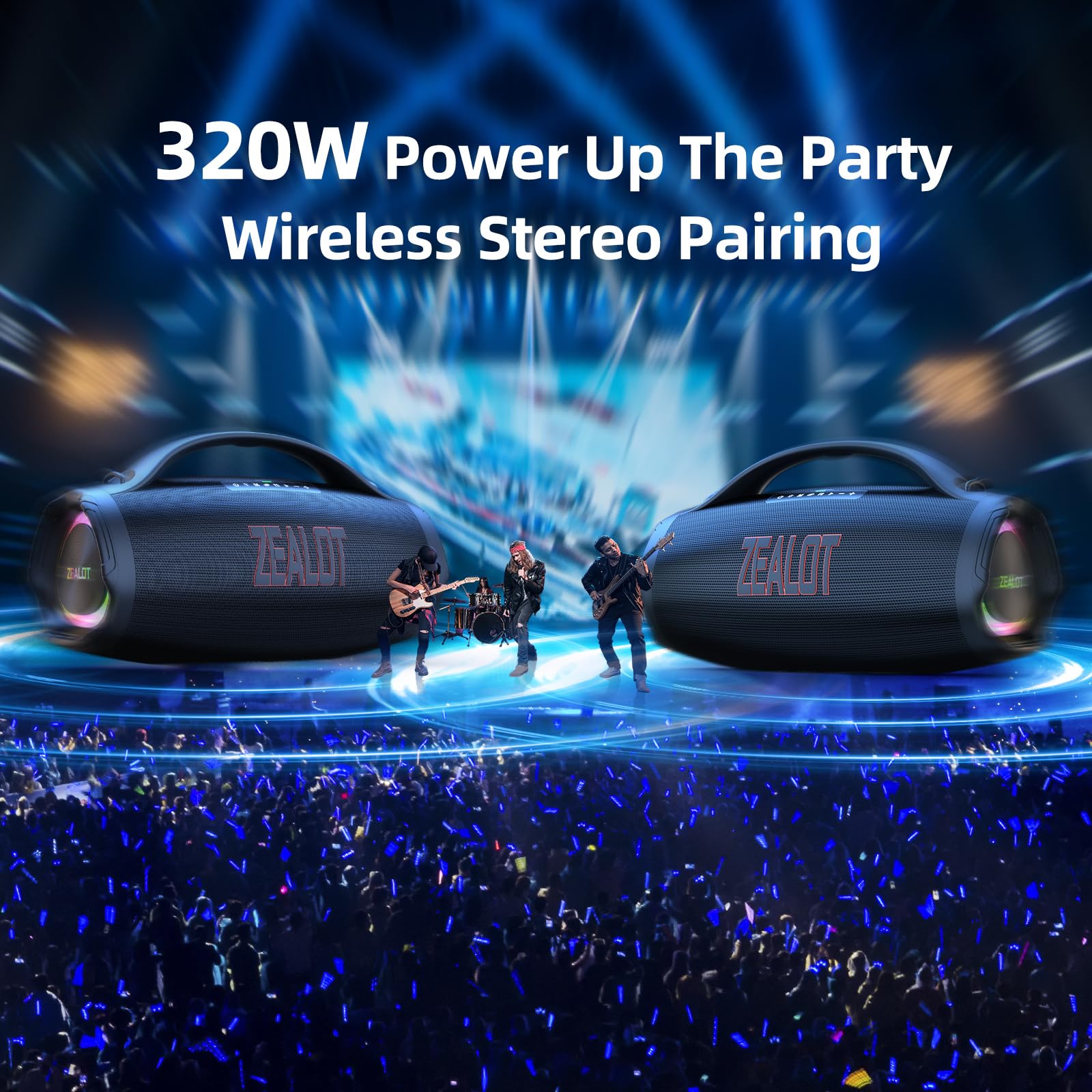 Foto 5 | Altavoz Bluetooth Zealot 2025 160 W Rms 36000 Mah Ipx6 Resistente Al Agua - Venta Internacional.