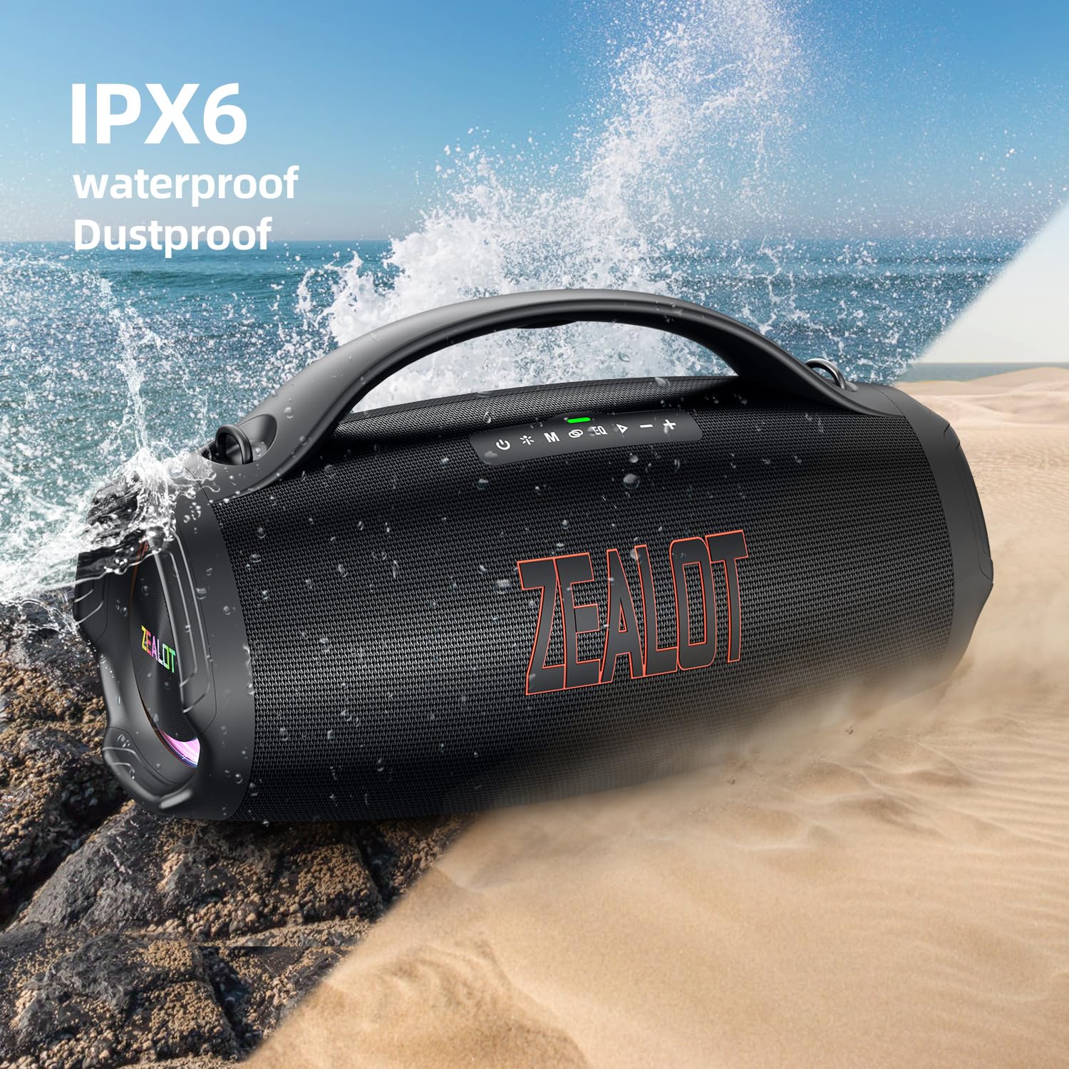 Foto 7 pulgar | Altavoz Bluetooth Zealot 2025 160 W Rms 36000 Mah Ipx6 Resistente Al Agua - Venta Internacional.