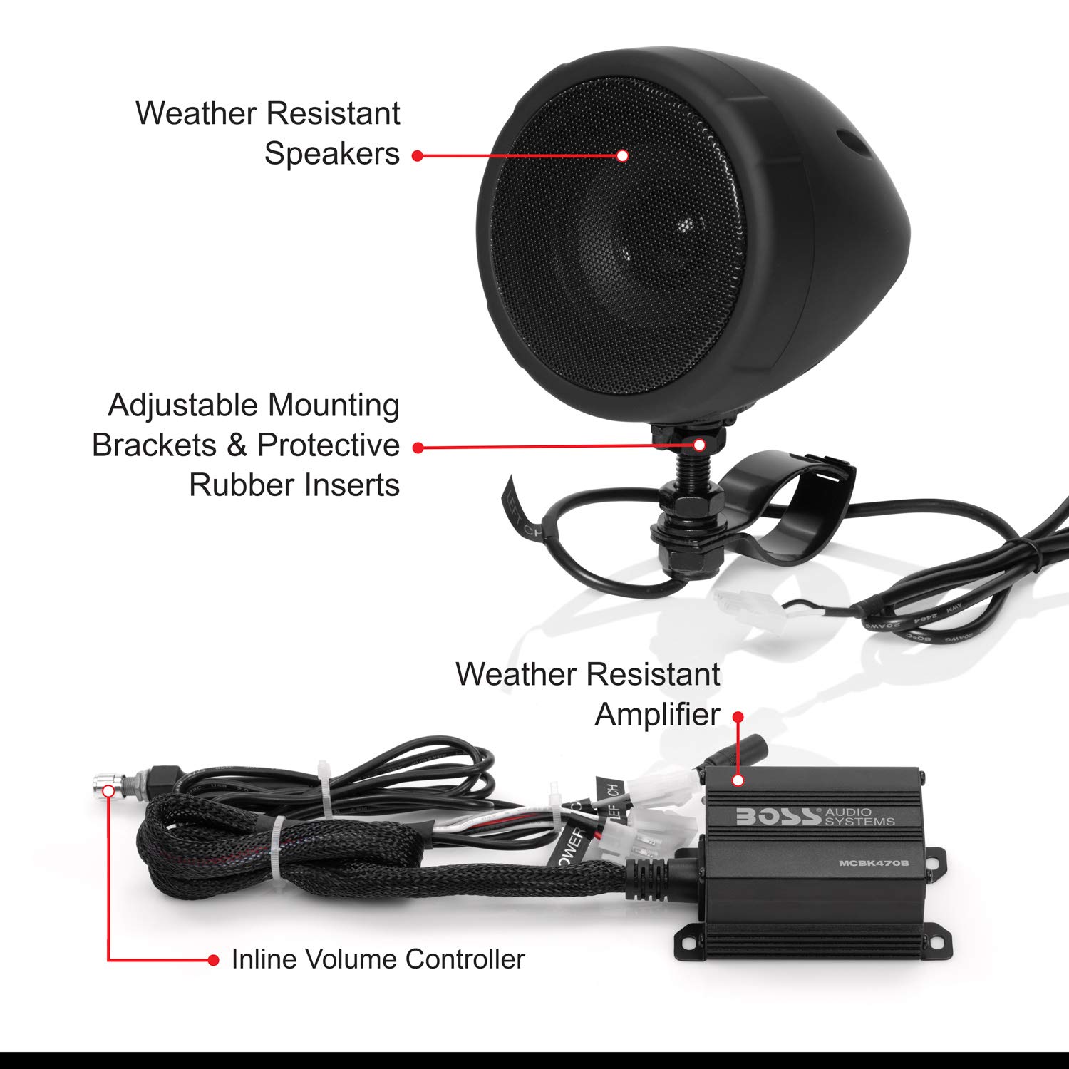 Foto 4 pulgar | Sistema De Altavoces Bluetooth Para Motocicleta Boss Audio Mcbk470b - Venta Internacional.