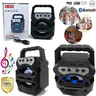 Foto 2 | Bocina Bluetooth Portatil Recargable Con Luz Led Fm/usb Ms1616bt