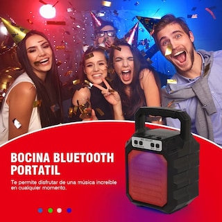 Foto 4 | Bocina Bluetooth con FM/USB y Luz Led