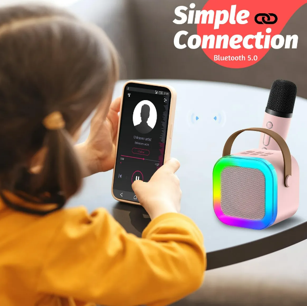 Foto 3 pulgar | Xtellar Bocina Karaoke Bluetooth Recargable Con Función Portátil Y 2 Micrófonos Incluidos