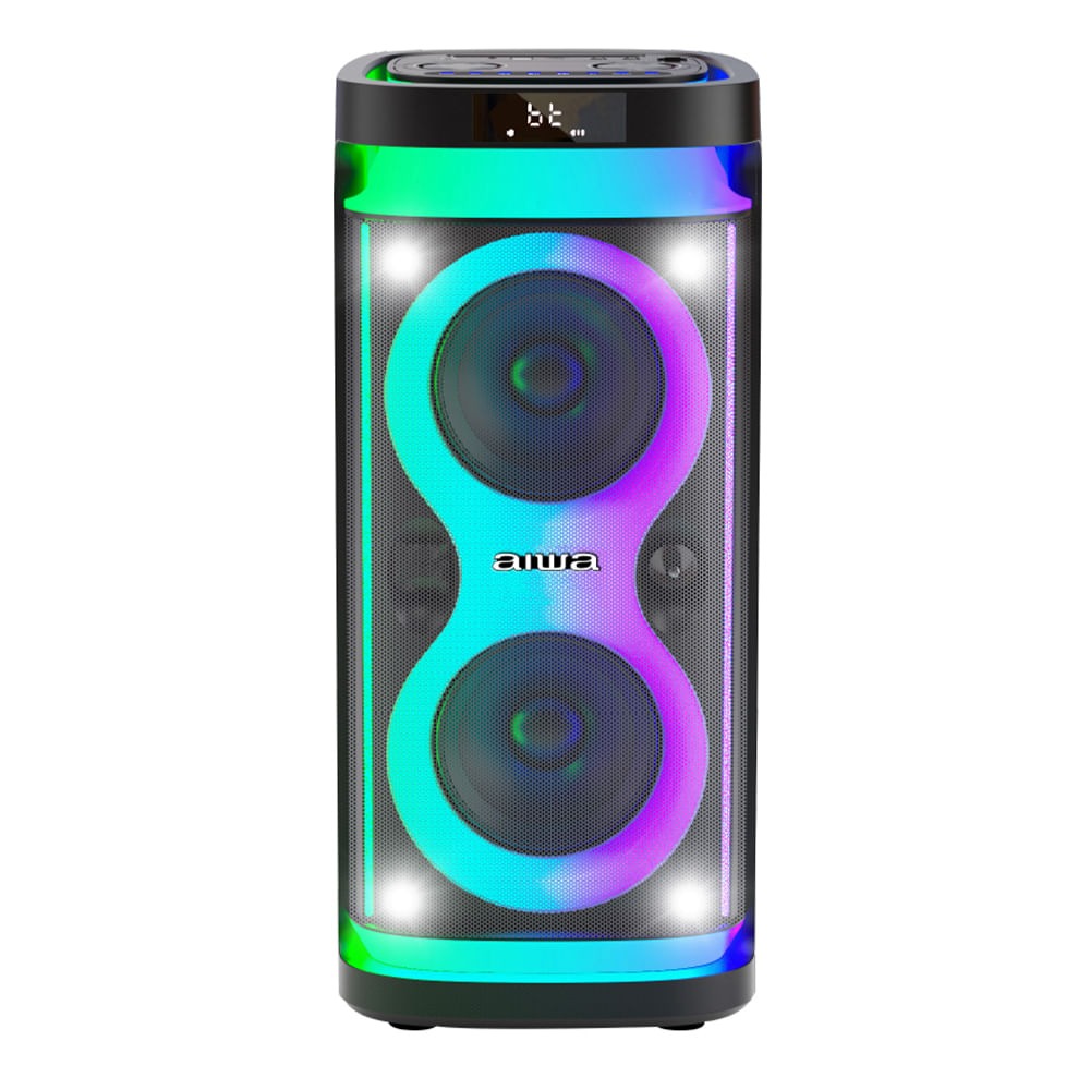 Foto 2 pulgar | Bocina Torre Aiwa Awpoh4d 600w Pmpo  Con Bluetooth  Luces Led  Tws  Usb  Sd  Aux Y Función Karaoke  Batería Recar