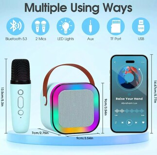 Foto 2 | Xtellar Sistema Portátil Karaoke Bluetooth Con Micrófonos Dobles Para La Mejor Experiencia Musical