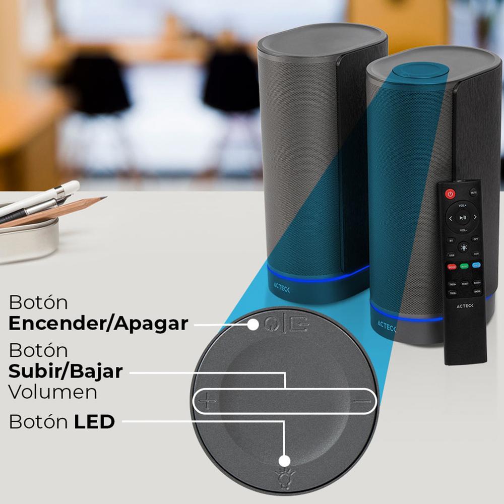Foto 6 pulgar | Bocinas Acteck Dynamic Exact X Bs660 Inalámbricas Sonido 2.0 Bluetooth 5.3 50w Rms Control Remoto Il