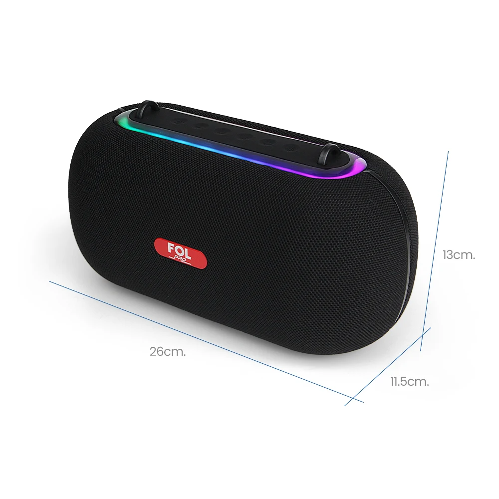 Foto 5 pulgar | Bocina Fol Inalámbrica Bluetooth Tws Portátil Recargable 30w Negro Fs-r317