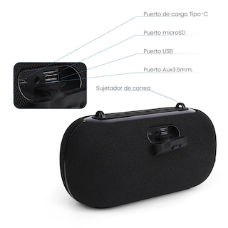 Foto 6 | Bocina Fol Inalámbrica Bluetooth Tws Portátil Recargable 30w Negro Fs-r317