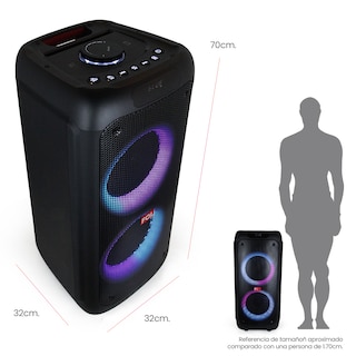 Foto 4 | Bocina Fol Inalámbrica Bluetooth Tws Portátil Recargable 60w Negro Fs-l299