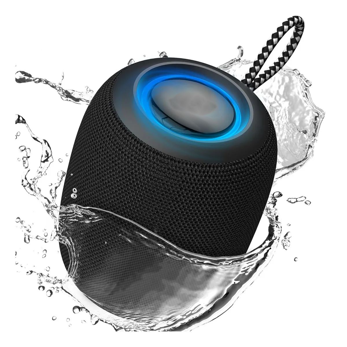 Foto 2 | Bocina Bluetooth Portátil Antisalpicaduras Con Luz Led