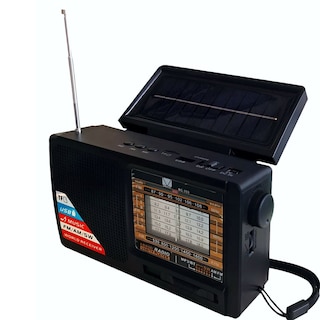 Foto 1 | Bocina Bluetooth Con Panel Solar Radio Fm Am Usb Microsd Y Lampara Camping
