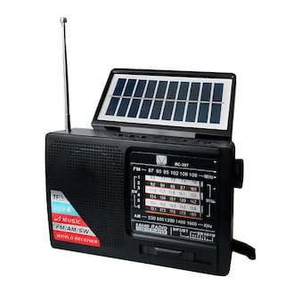Foto 7 | Bocina Bluetooth Con Panel Solar Radio Fm Am Usb Microsd Y Lampara Camping