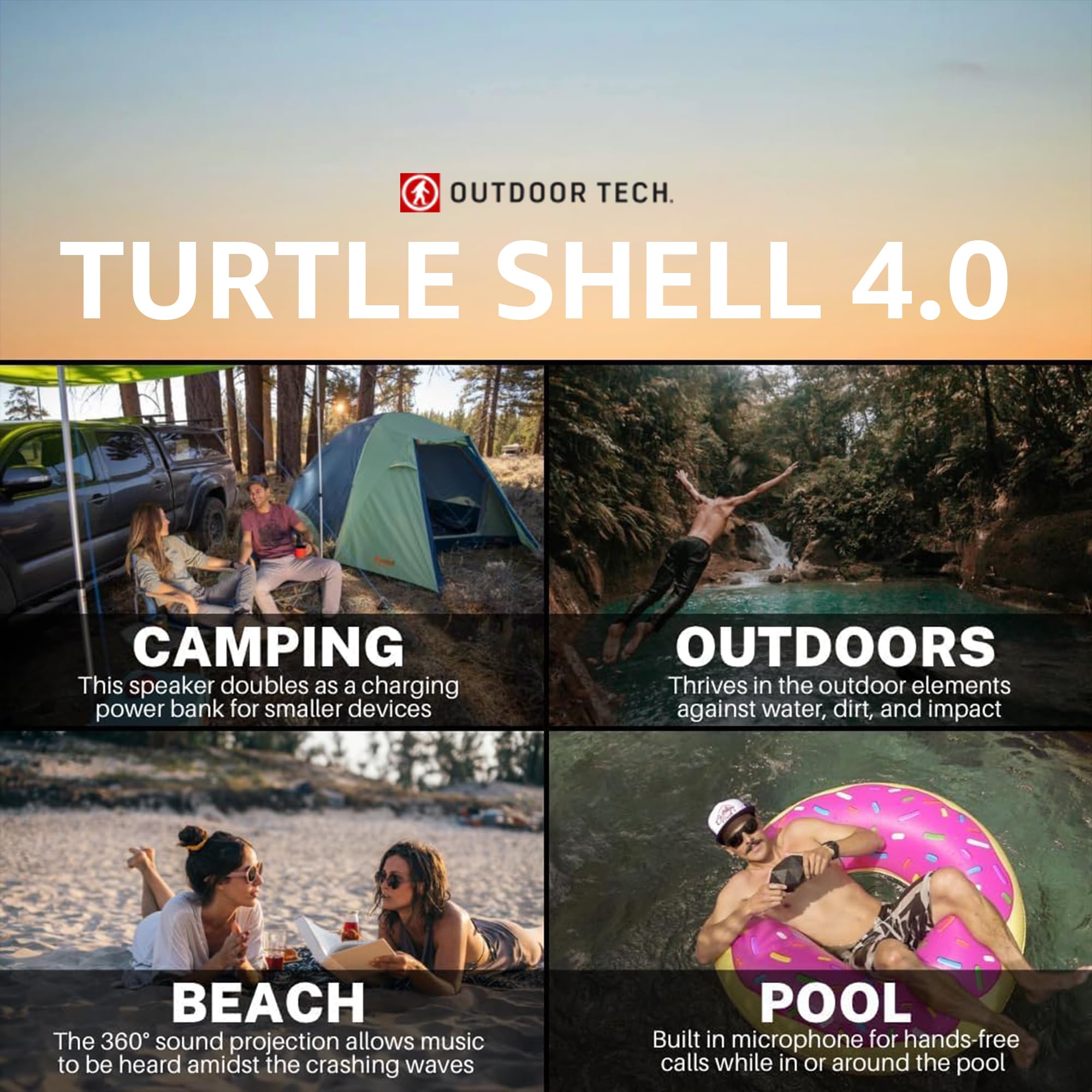 Foto 6 pulgar | Altavoz Bluetooth Outdoor Tech Turtle Shell 4.0 Resistente Al Agua - Venta Internacional.