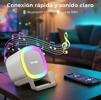 Foto 2 | Xtellar Altavoz Bluetooth Premium 6 En 1: Cargador Inalámbrico Altavoz 5.1 Y Asistente De Sueño