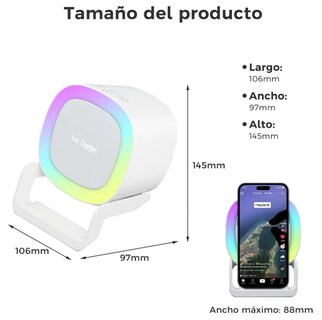 Foto 3 | Xtellar Altavoz Bluetooth Premium 6 En 1: Cargador Inalámbrico Altavoz 5.1 Y Asistente De Sueño