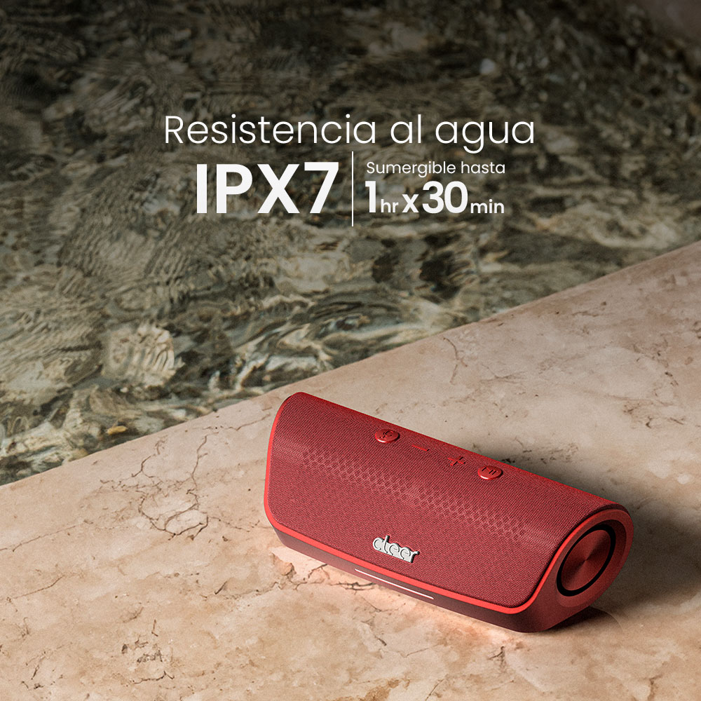 Foto 5 pulgar | Bocina Portátil Cleer Scene: Inalambrica  Resistencia Ipx7  12h Batería  Audio Potente Color Rojo
