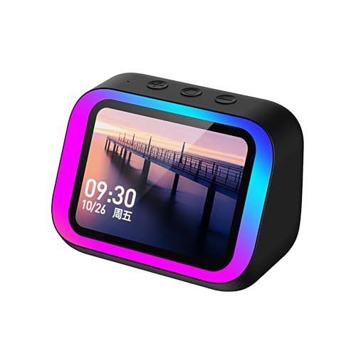 Bocina Recargable Portátil Con Reloj Despertador Con Pantalla Led y luz led