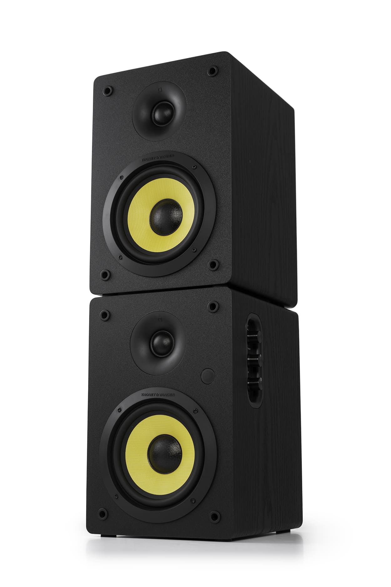 Bocinas Thonet & Vander Kürbis 2.0 Bluetooth 5.0  Control Remoto 72w Rms  Rca  Óptico – Negro