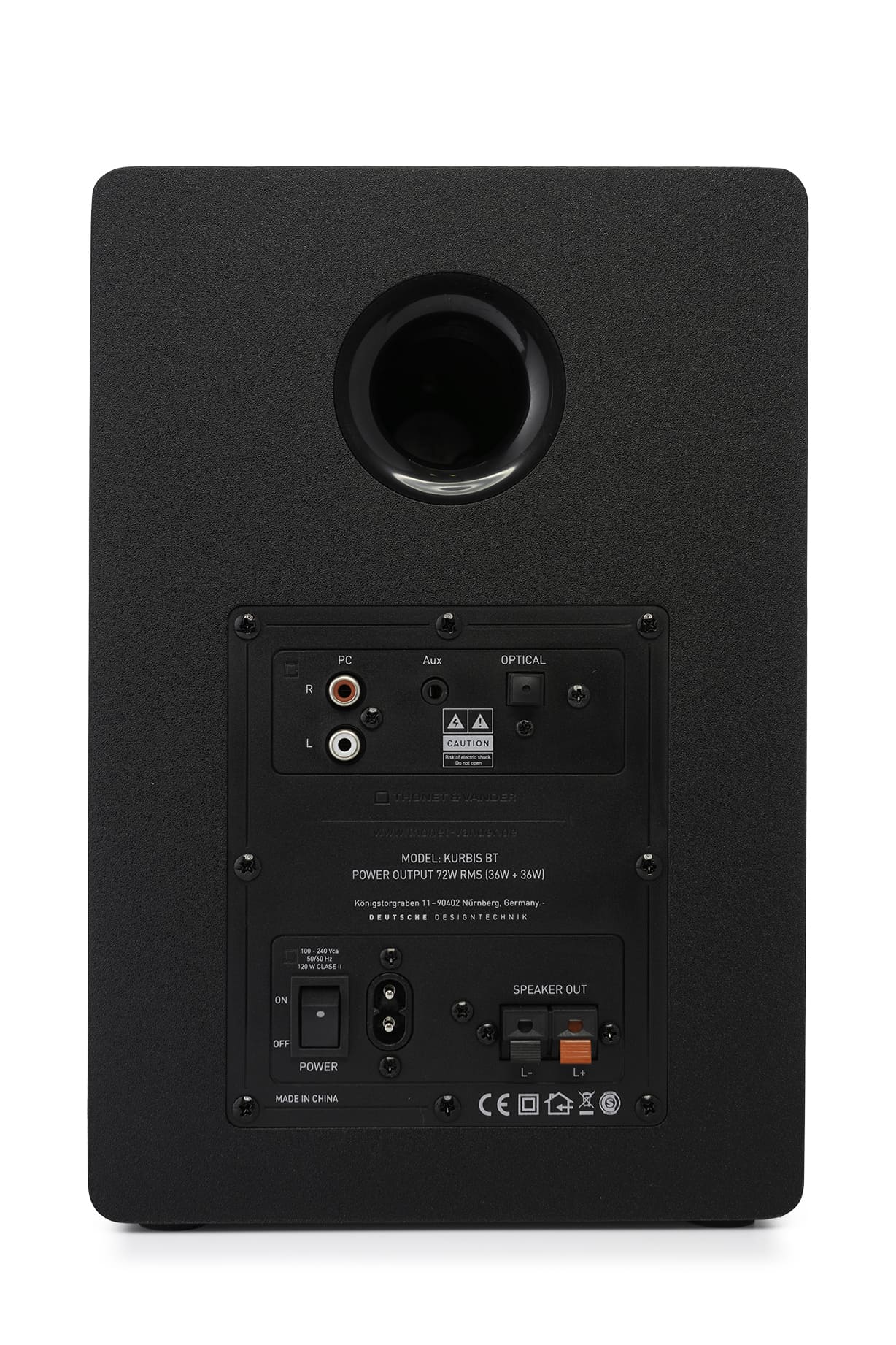 Foto 4 pulgar | Bocinas Thonet & Vander Kürbis 2.0 Bluetooth 5.0  Control Remoto 72w Rms  Rca  Óptico – Negro