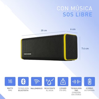 Foto 6 | Bocina Portátil Thonet & Vander Frei – 16w Rms Bluetooth 5.0 Ipx4 Tws Batería 16 H