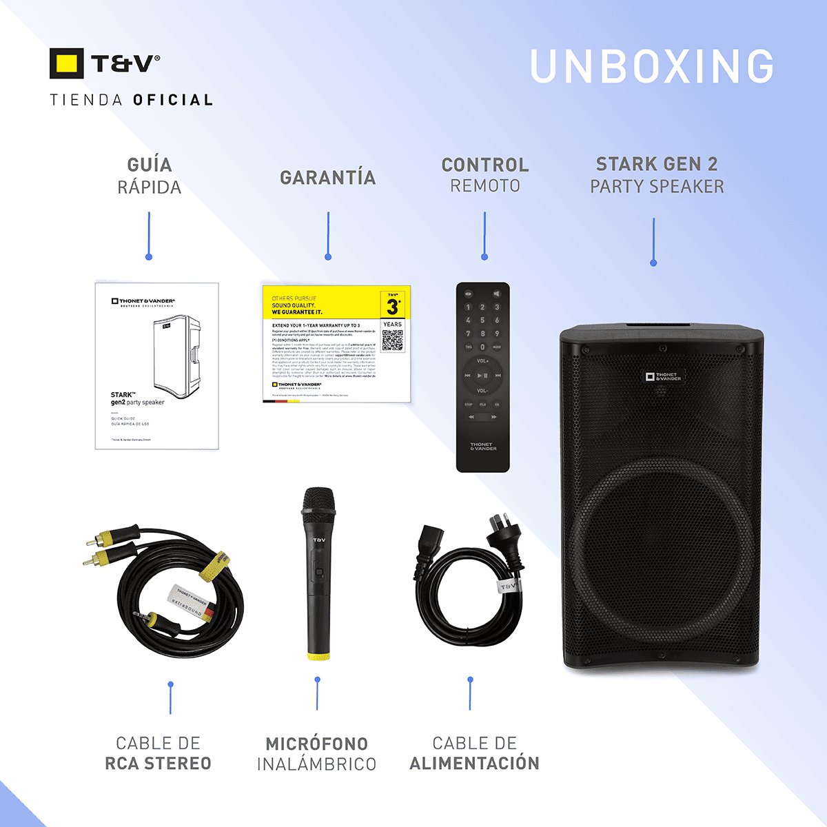 Foto 7 pulgar | Bocina Pa Activa Thonet & Vander – 250w Rms  Bluetooth 5.0  Tws  15''  Batería Recargable  Micrófono Inalámbrico