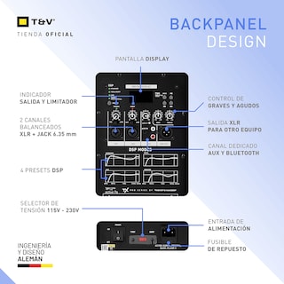 Foto 5 | Bocina Pa Activa Thonet & Vander – 450w Rms Bluetooth 5.0 Tws Woofer 15'' Dsp Bass Reflex