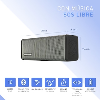 Foto 5 | Bocina Portátil Thonet & Vander Frei – 16w Rms Bluetooth 5.0 Ipx4 Tws Batería 16 H