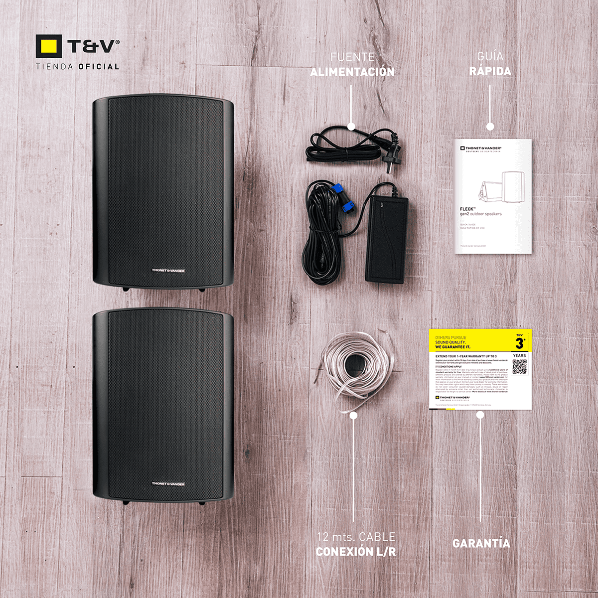 Foto 4 | Bocinas Para Exterior Thonet & Vander Fleck 9 Gen2 – 90w Rms  Bluetooth 5.0  Tws  Ip55