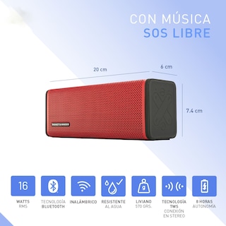 Foto 5 | Bocina Portátil Thonet & Vander Frei – 16w Rms Bluetooth 5.0 Ipx4 Tws Batería 16 H