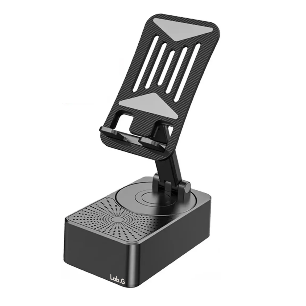 Foto 2 pulgar | Bocina Bluetooth Portátil Con Soporte Para Celular Y Carga Lab.g   Negro