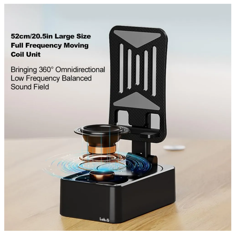 Foto 4 | Bocina Bluetooth Portátil Con Soporte Para Celular Y Carga Lab.g   Negro