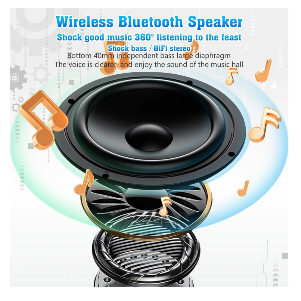 Foto 6 pulgar | Bocina Bluetooth Portátil Con Soporte Para Celular Y Carga Lab.g   Negro