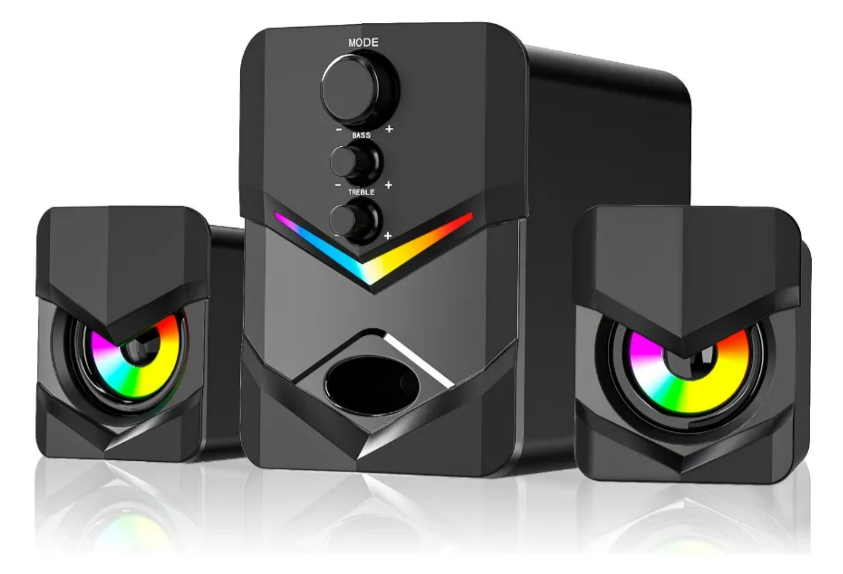 Foto 2 pulgar | Bocinas Subwoofer Bluetooth Luces Led