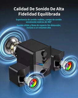 Foto 3 | Bocinas Subwoofer Bluetooth Luces Led