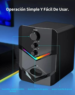 Foto 5 | Bocinas Subwoofer Bluetooth Luces Led