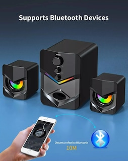 Foto 6 | Bocinas Subwoofer Bluetooth Luces Led