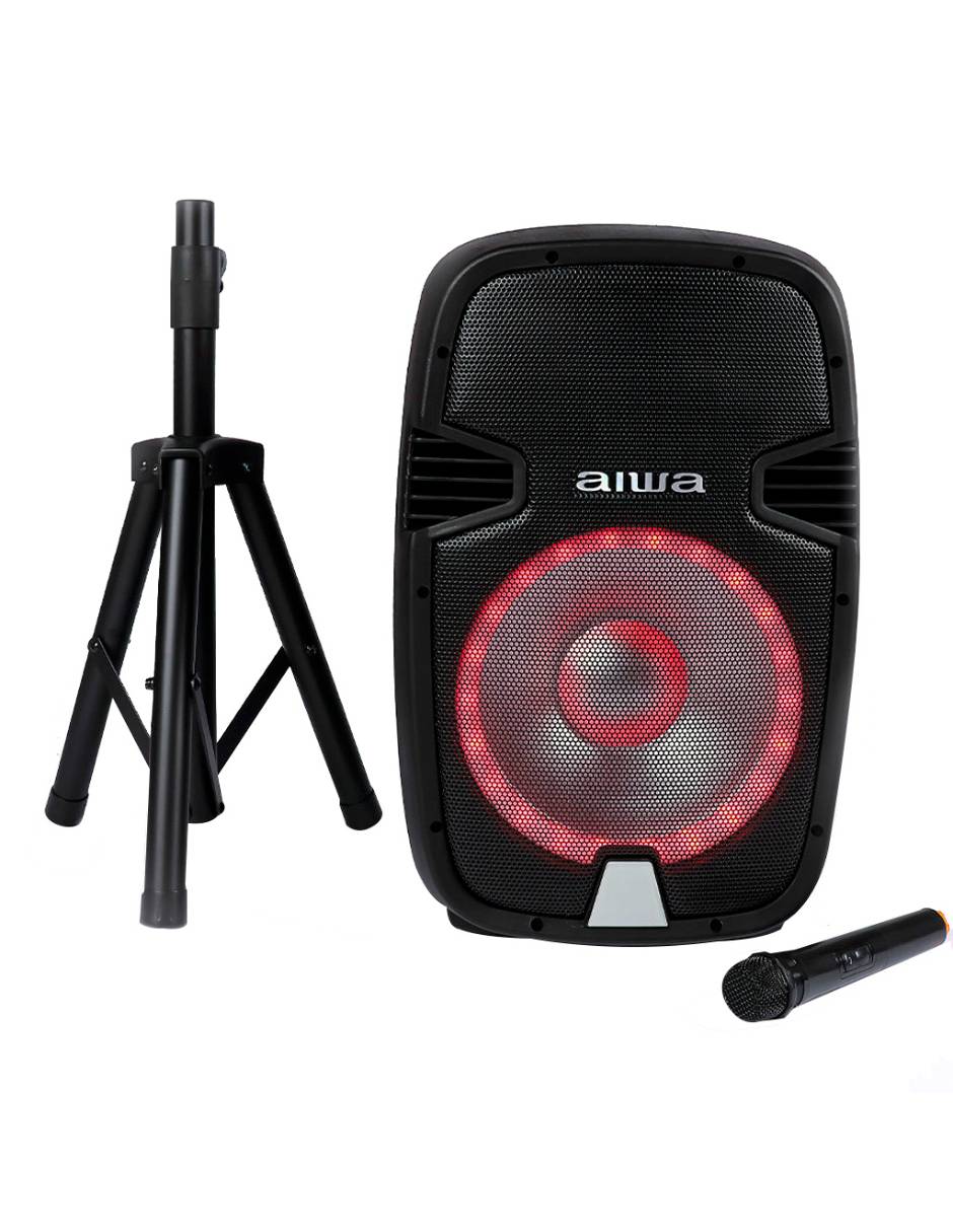 Bocina 15 Aiwa Awsp15twnb Fm Mic Tripie Bluetooth 1000w Color Negro