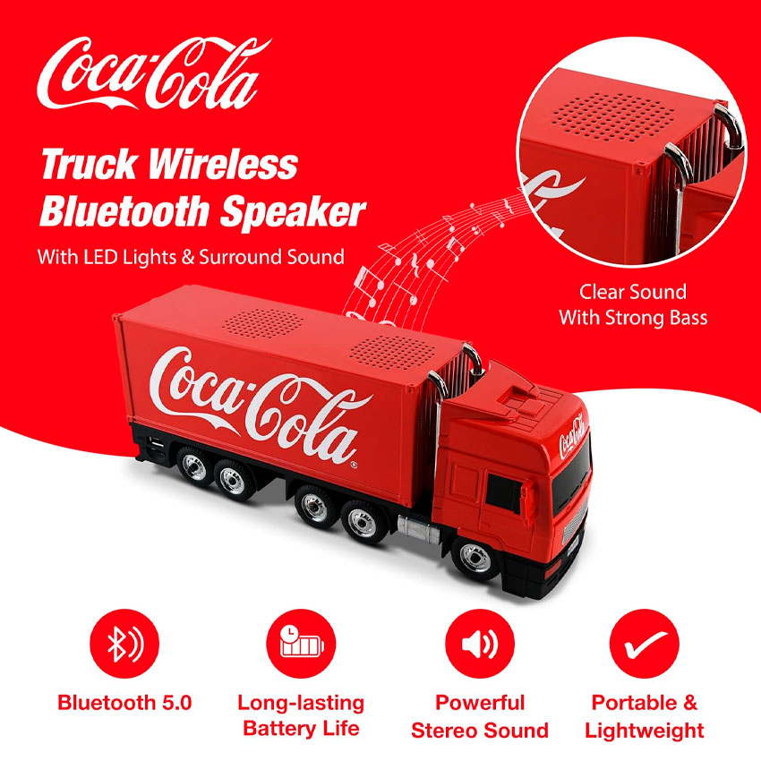 Foto 5 pulgar | Bocina Bt Coca-cola Truck Pop Bottle