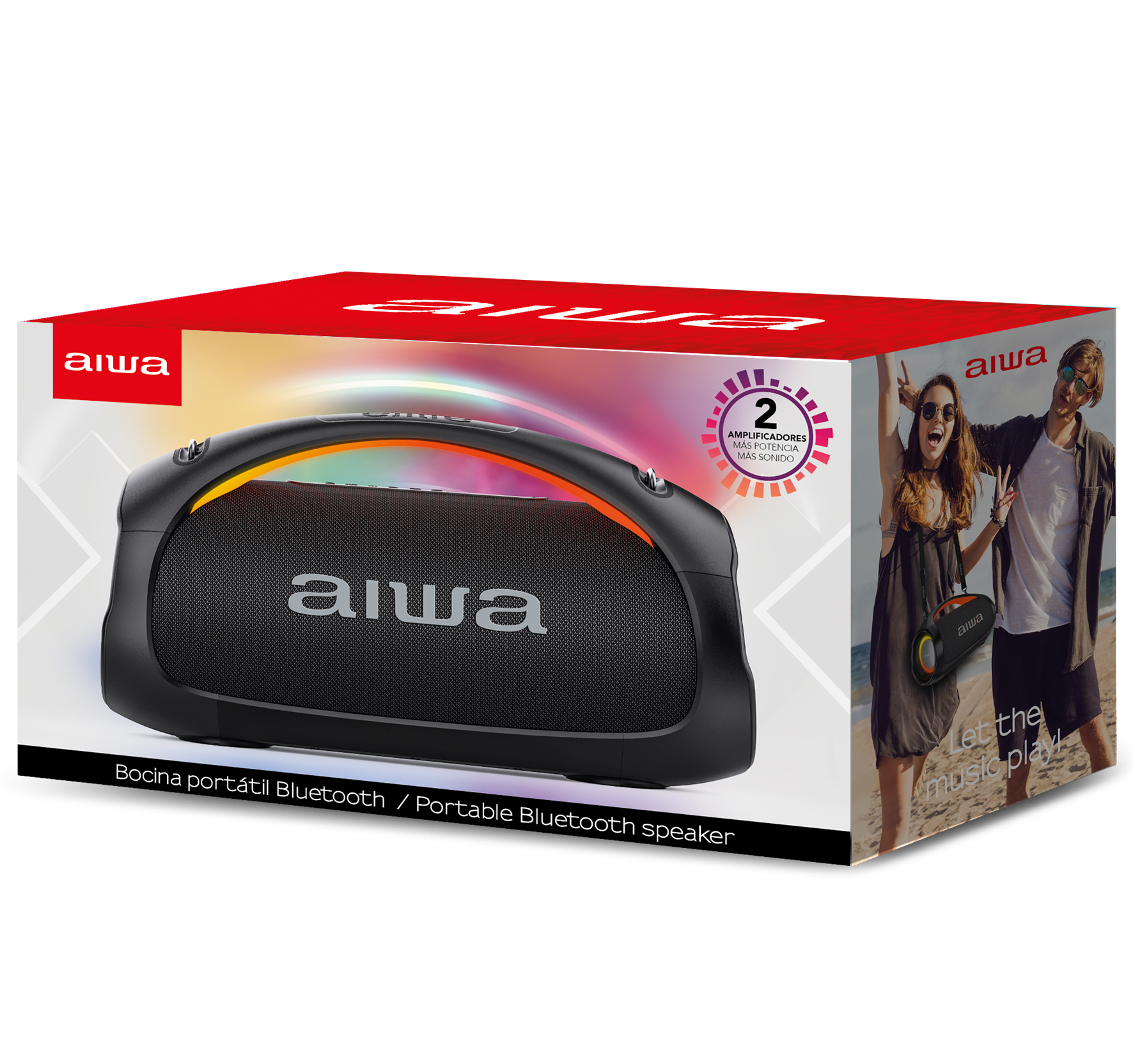 Foto 5 | Bocina Portátil Bluetooth Aiwa Ipx6 con Tws 110w Aw-s544bt Negra