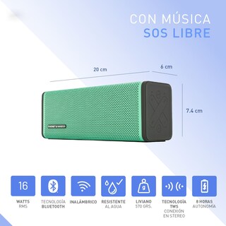 Foto 5 | Bocina Portátil Bluetooth Tws 16w Thonet & Vander Freii Resistente Al Agua Ipx4