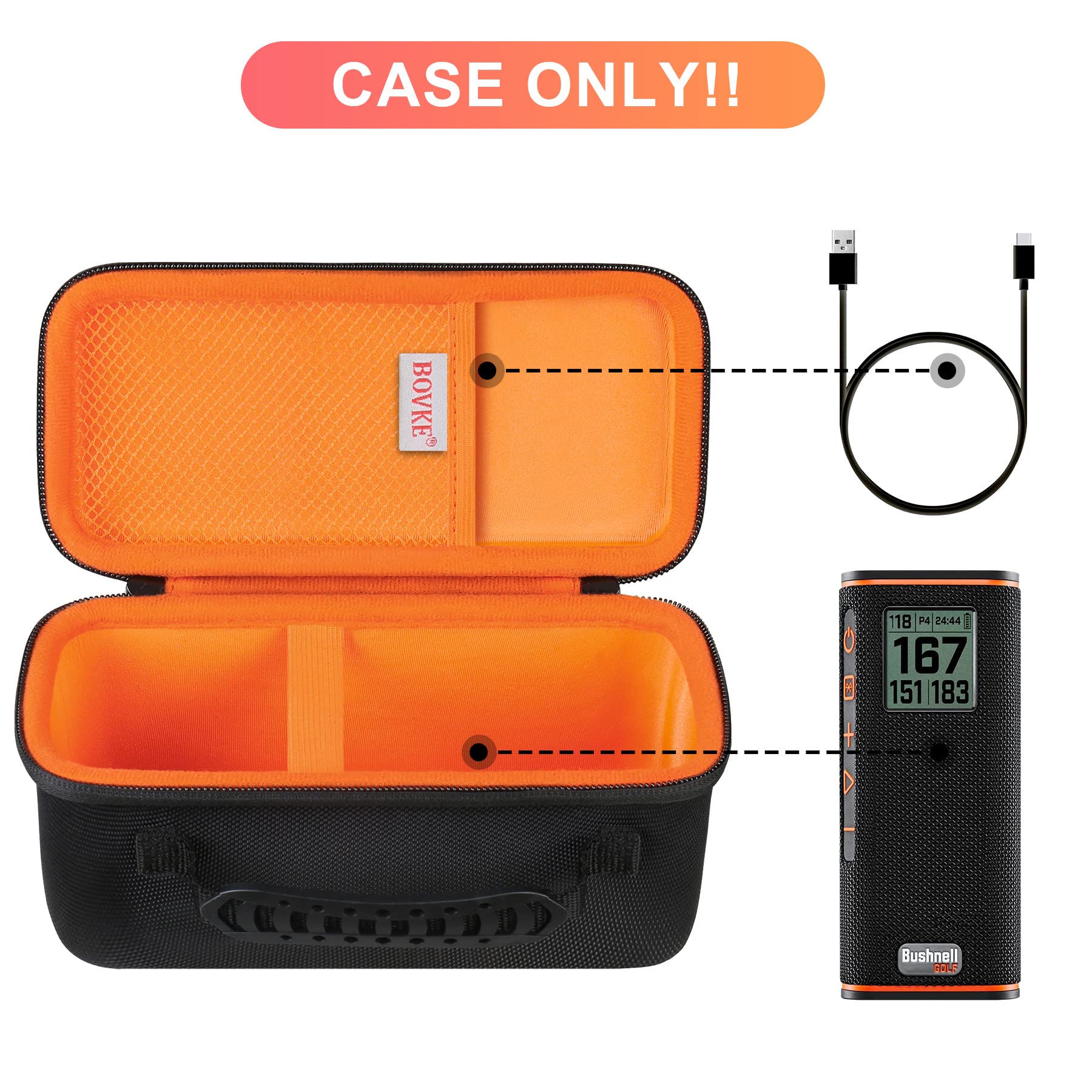 Foto 3 pulgar | Funda De Transporte Bovke Para Altavoz Gps Bushnell Wingman View Golf - Venta Internacional.