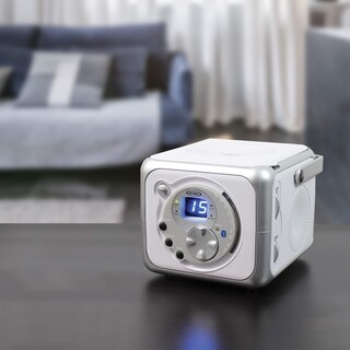 Foto 5 | Boombox Jensen Fm Estéreo Cd555 Bluetooth Plateado - Venta Internacional.