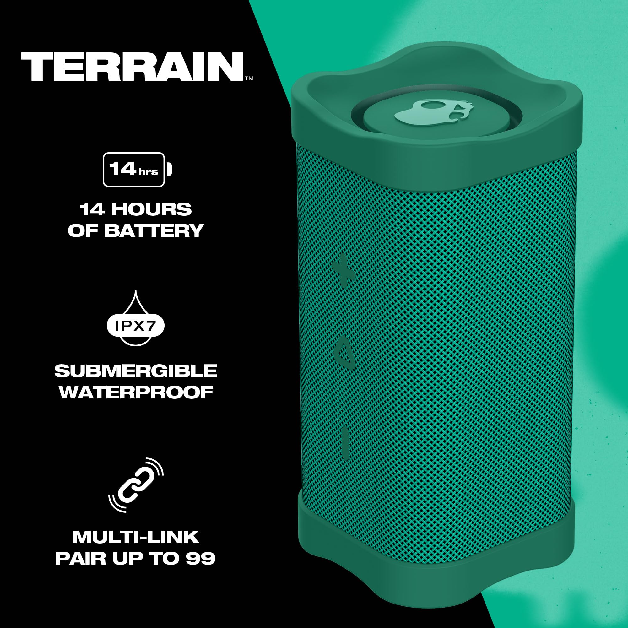 Foto 3 pulgar | Altavoz Bluetooth Skullcandy Terrain Impermeable Ipx7 14h - Venta Internacional.