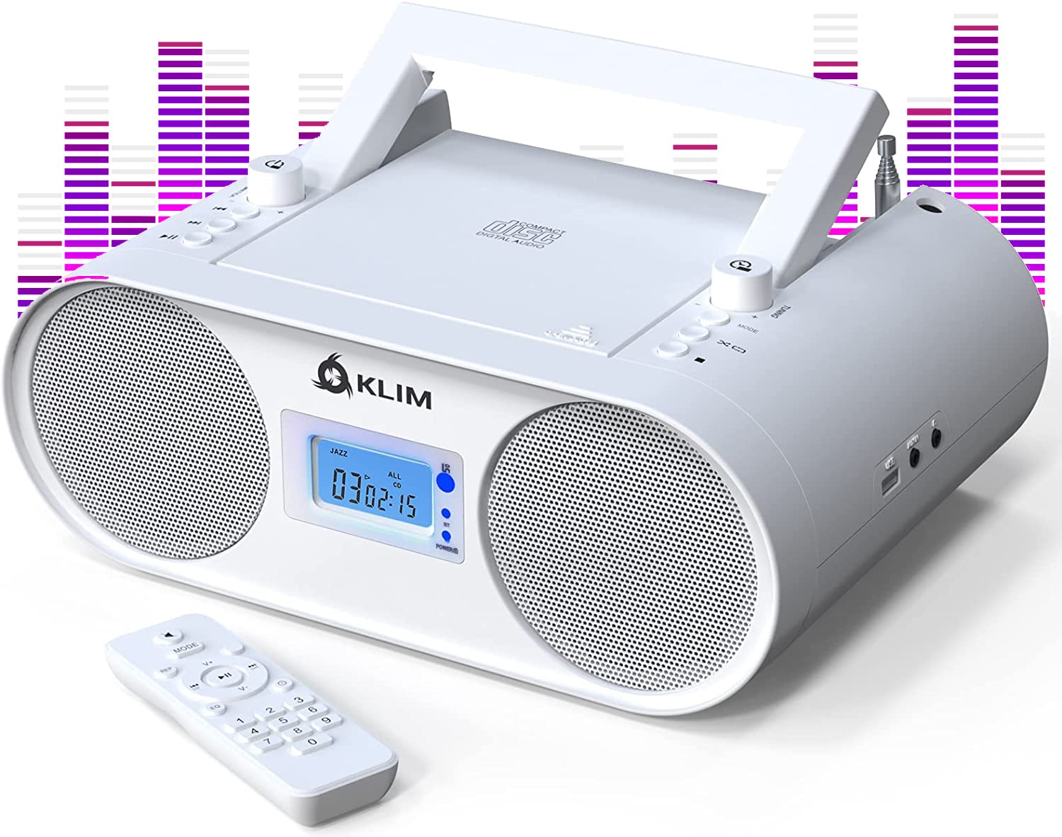 Foto 1 | Reproductor De Cd Portátil Boombox Klim Boombox B4 Con Bluetooth - Venta Internacional.