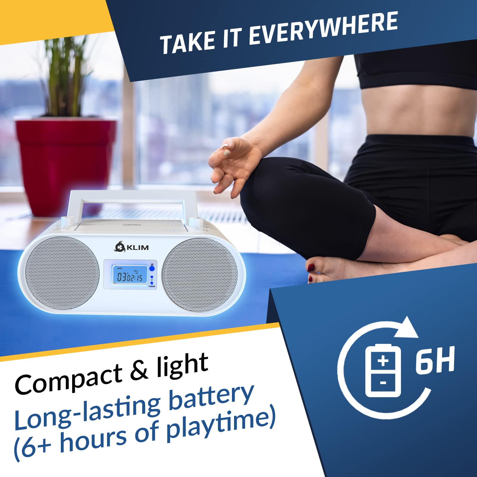 Foto 5 | Reproductor De Cd Portátil Boombox Klim Boombox B4 Con Bluetooth - Venta Internacional.