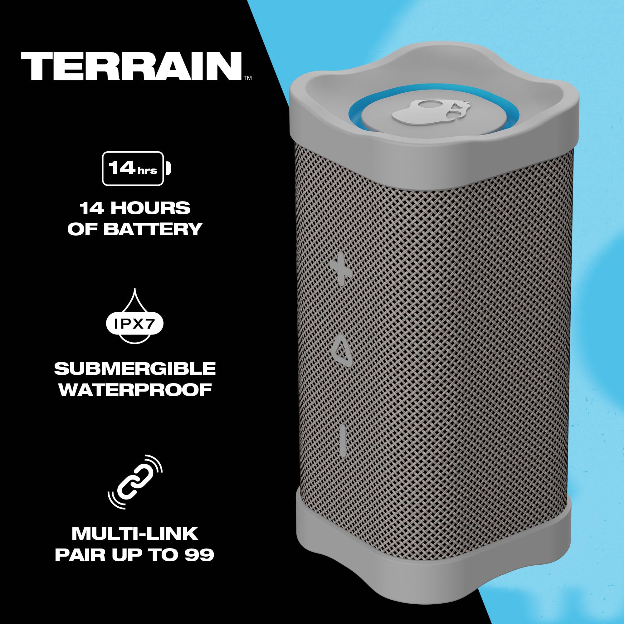 Foto 2 | Altavoz Bluetooth Skullcandy Terrain Impermeable Ipx7 14h - Venta Internacional.